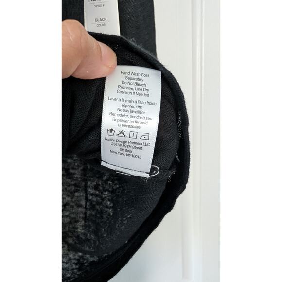 Andrea Jovine Black Linen Lightweight Long Sleeve Top - Picture 5 of 7